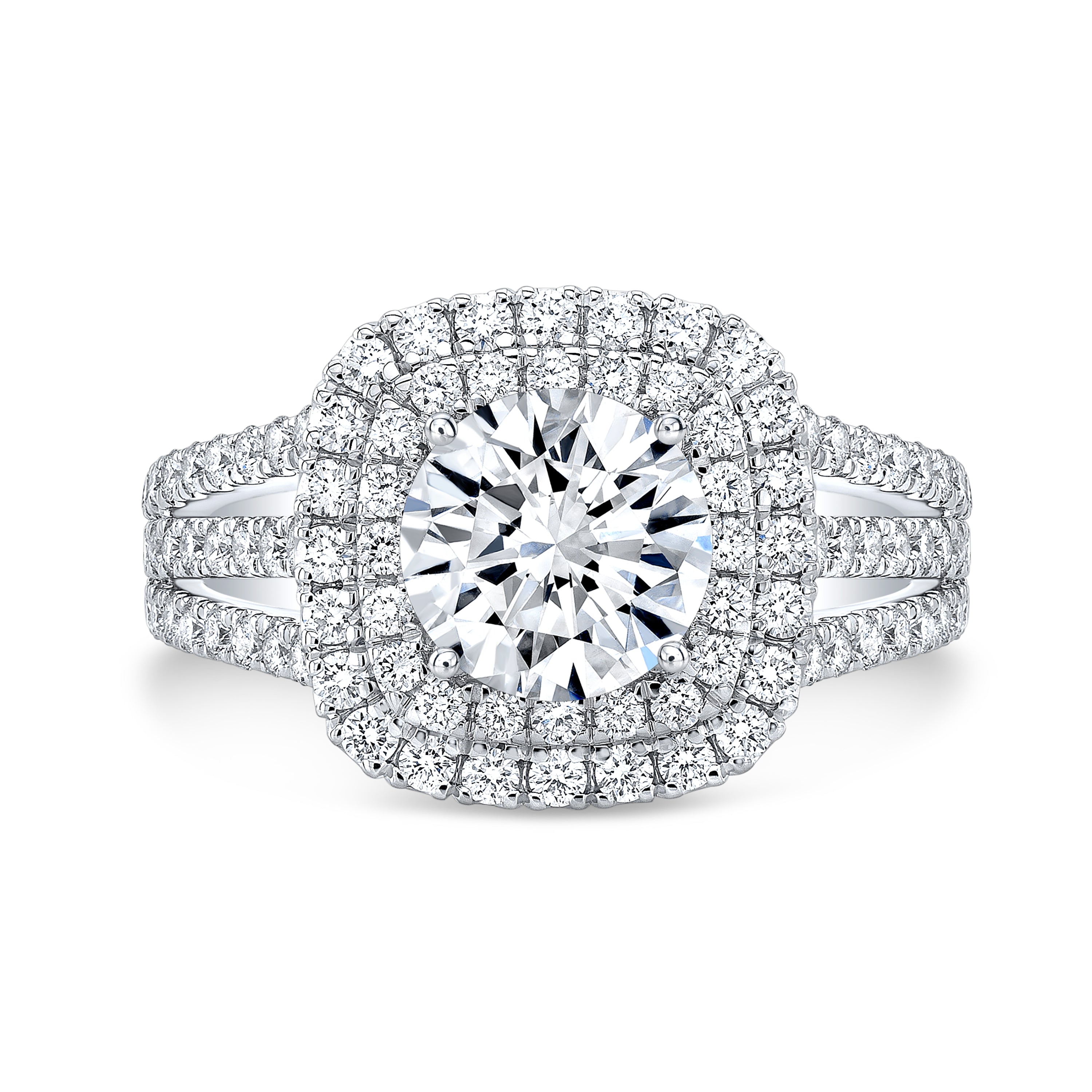 Ensemble Alliances "Étoile Céleste" – Bague de Fiançailles Halo Amovible et Alliances Pavées