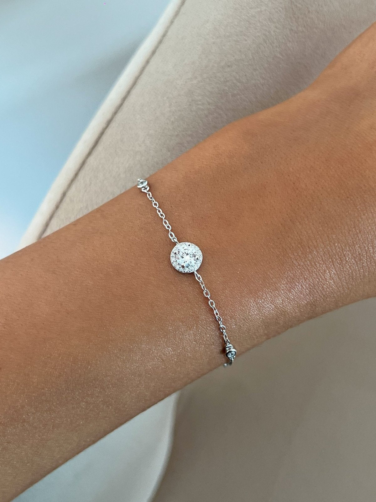 Bracelet Halo en argent massif