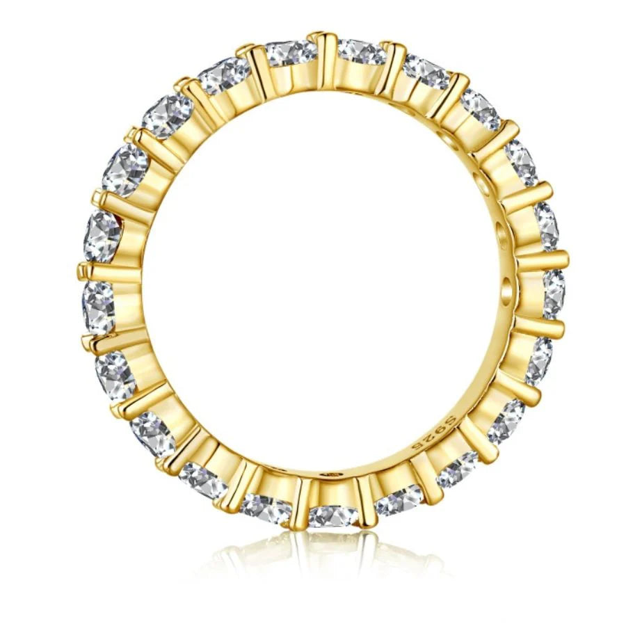 Alliance "Éclat Éternel" – Zirconium 5A & Or Blanc Rhodié