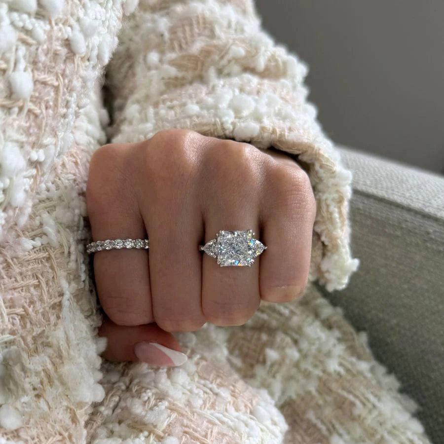 Alliance "Éclat Éternel" – Zirconium 5A & Or Blanc Rhodié