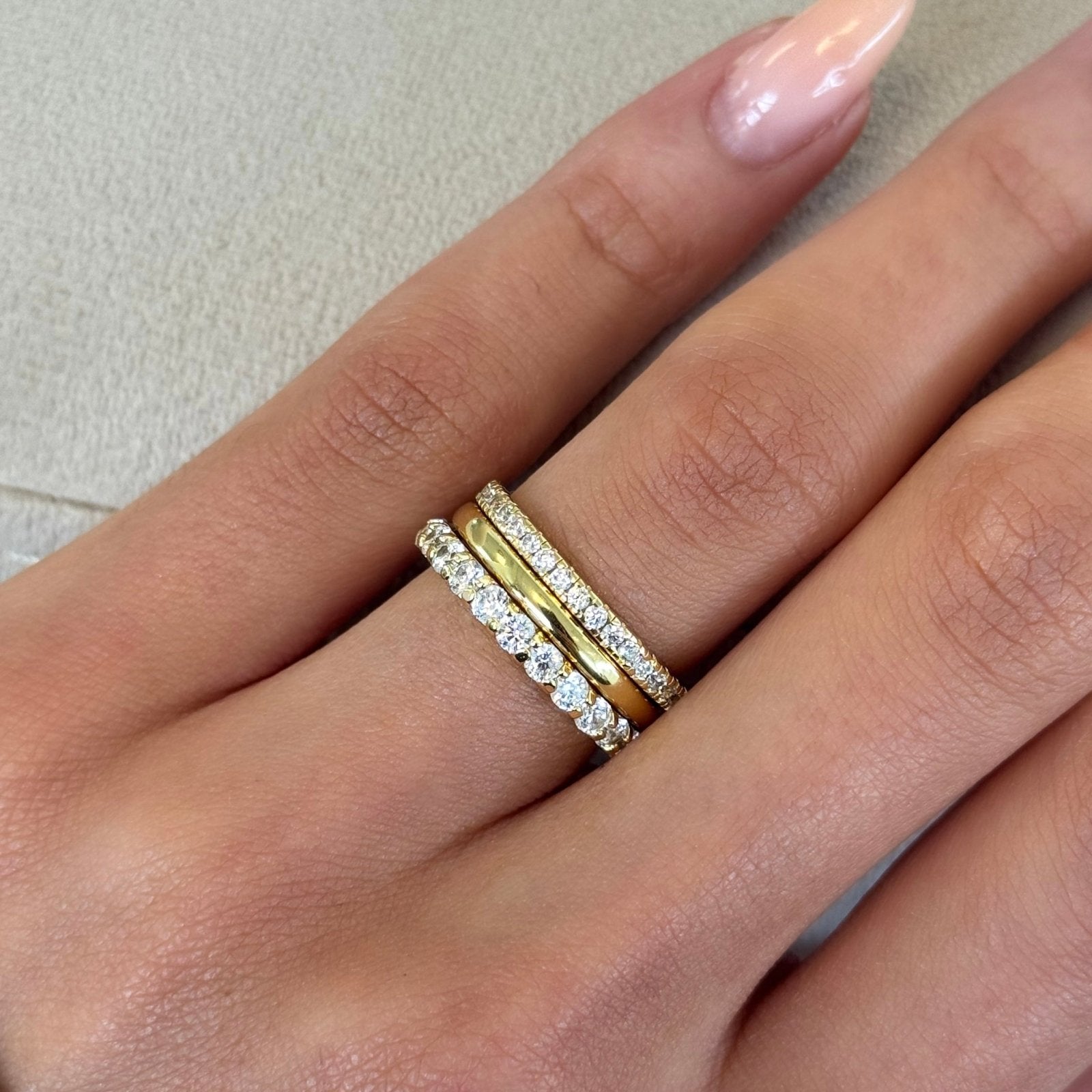 Alliance "Éclat Éternel" – Zirconium 5A & Or Blanc Rhodié