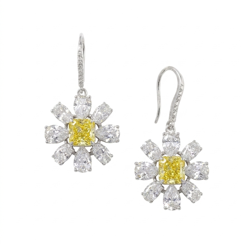 Boucles d'oreilles à tige en argent regardé 925💎