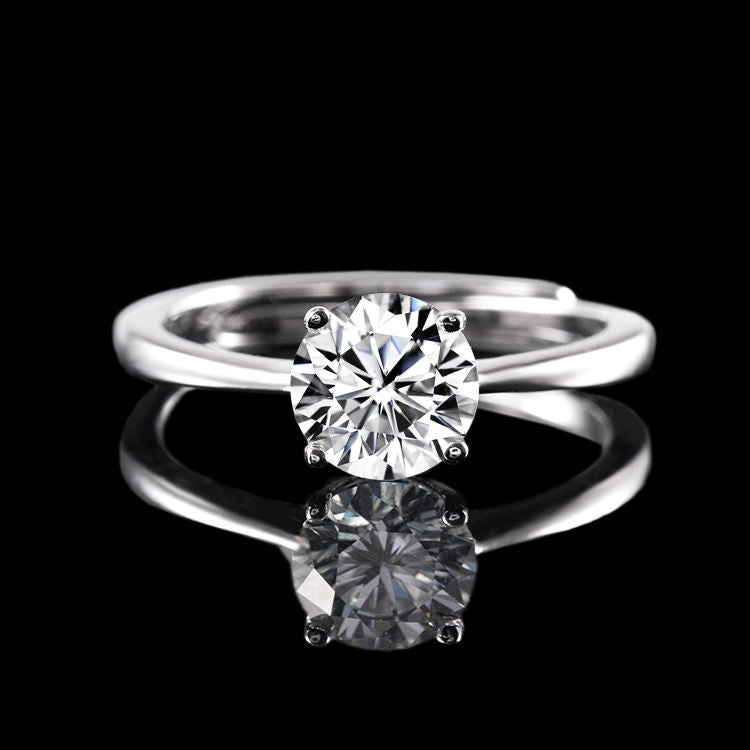 Bague solitaire de luxe en diamant – Couleur DEF, pureté exceptionnelle