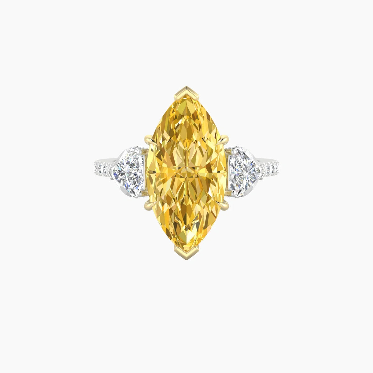 Bague Marquise Éclat Jaune – Moissanite