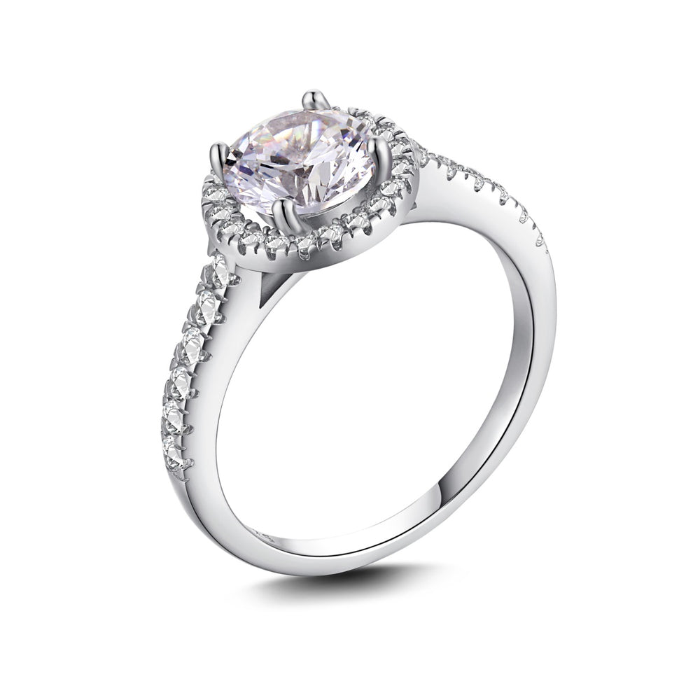 Bague "Halo Céleste" – Éclat Diamant & Pavé Scintillant