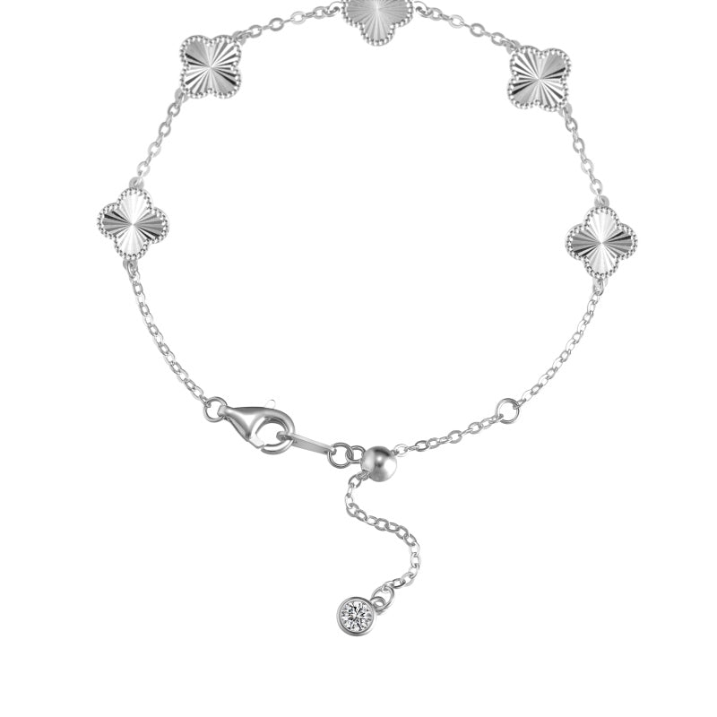 Bracelet Kiala Clover en argent sterling Rhodie en Or 18K