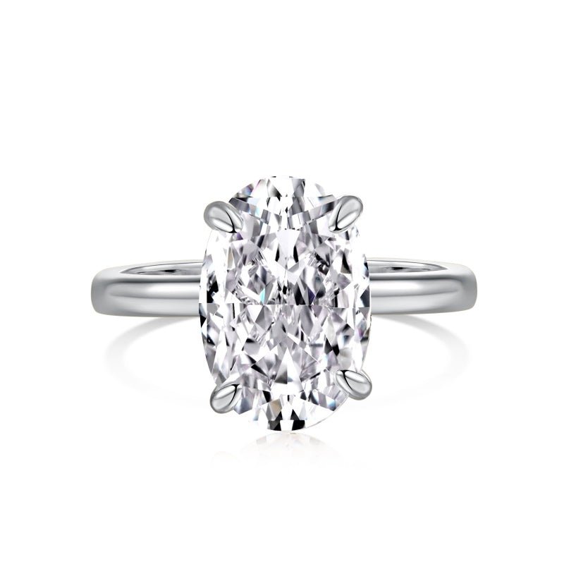 Ensemble Nuptial "Éclat Intemporel" – Solitaire Oval & Alliance Éternité