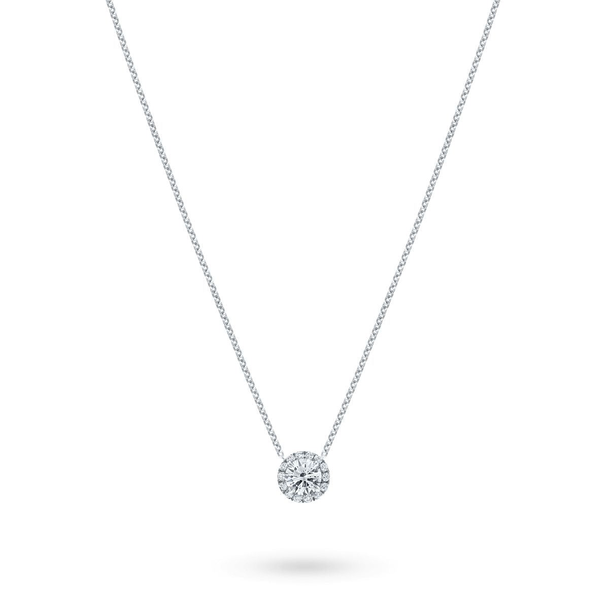 Collier Solitaire "Éclat Infini" - Finition Rhodiée