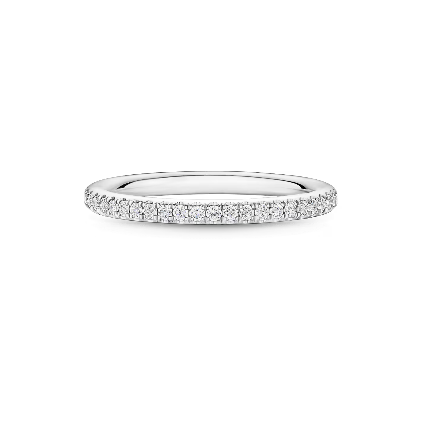 Alliance Éternité en Argent Rhodié Or Blanc – Éclat Diamant Zirconium