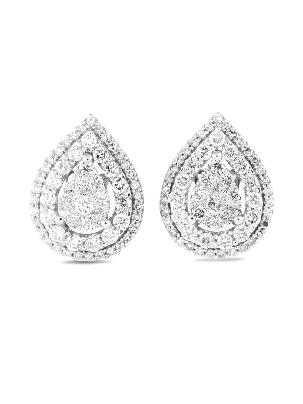 Boucles d’oreilles goutte pavées de zircons – Éclat intemporel