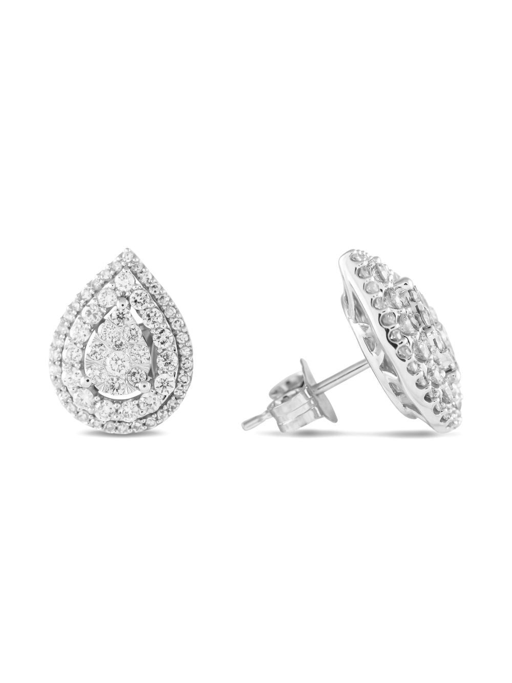 Boucles d’oreilles goutte pavées de zircons – Éclat intemporel