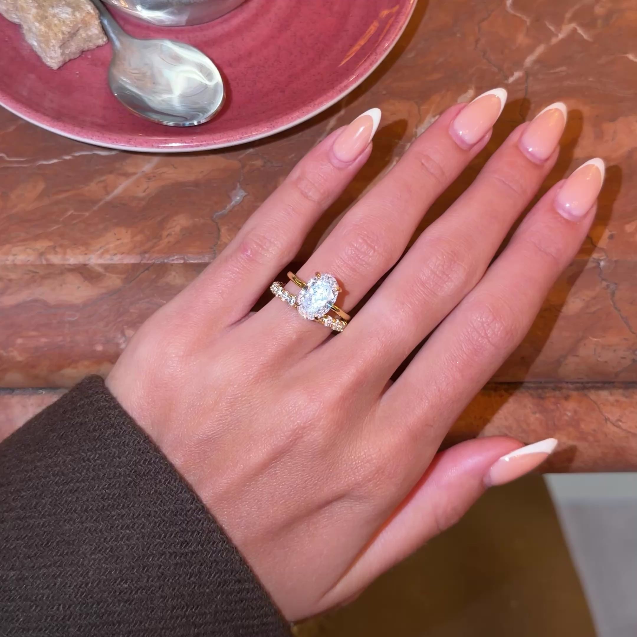 Alliance "Éclat Éternel" – Zirconium 5A & Or Blanc Rhodié