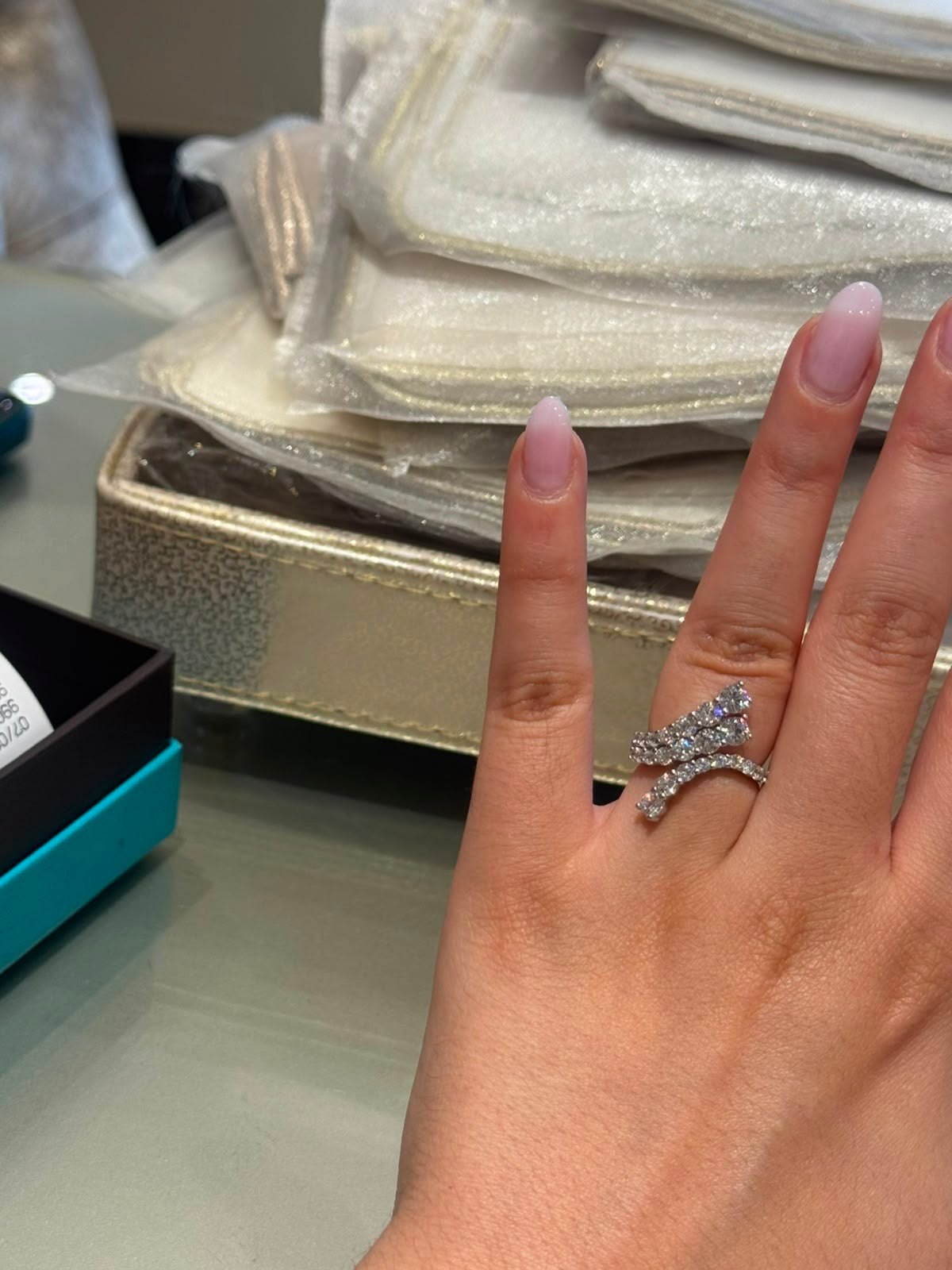 Bague "Comète Étincelante" – Argent Rhodié & Cascade de Zirconiums 5A