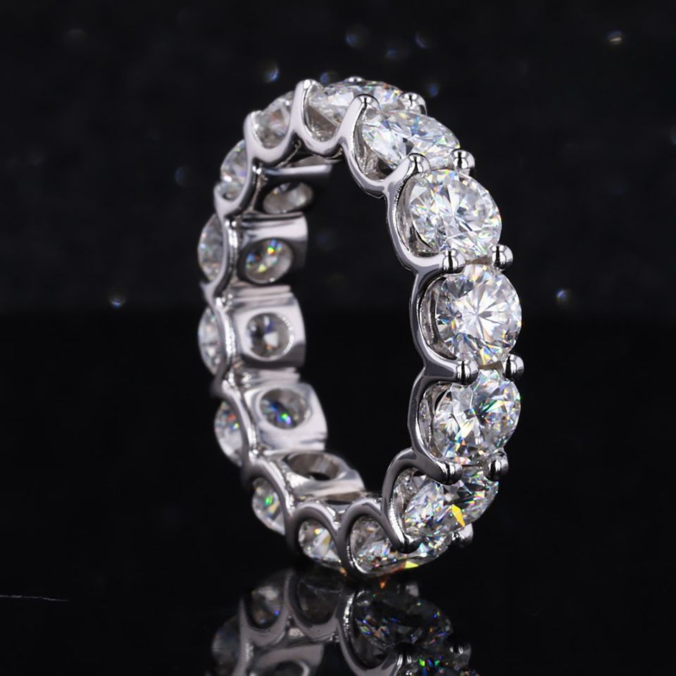 Bague de fiançailles en argent sterling S925