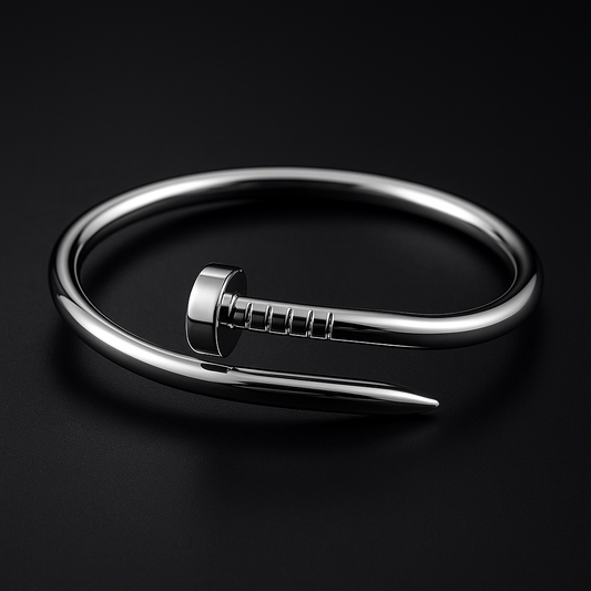 Bracelet Clou Élégance – Argent Pur Rhodié