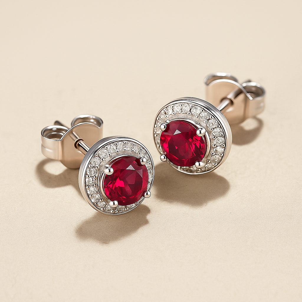 Boucles d’oreilles Élégance Émeraude en Argent Sterling 925