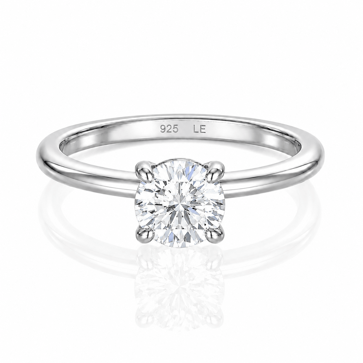 Bague Sérénité en argent sterling Rhodie en Or 18 carats