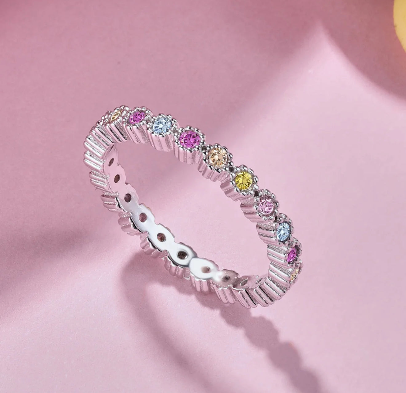 Bague Scintillante Multicolore