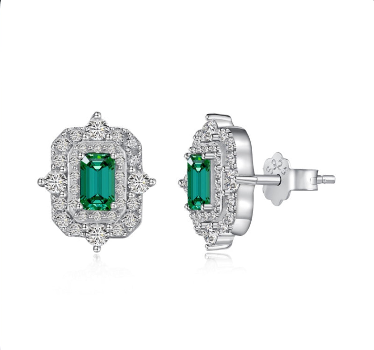 Boucles d’Oreilles Émeraude Royale