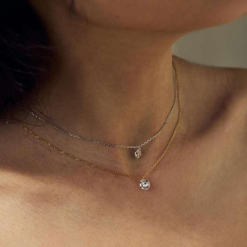 Collier en Argent 925  – Élégance féminine avec zircon scintillant