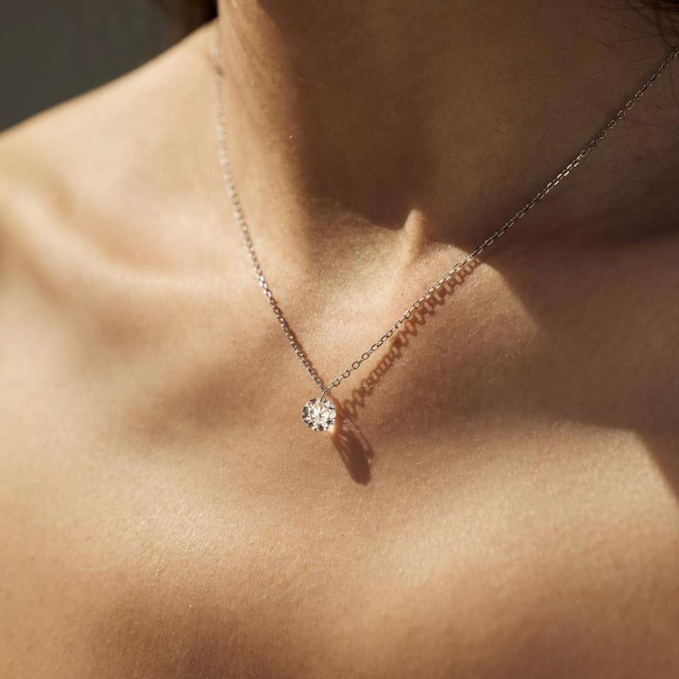 Collier en Argent 925  – Élégance féminine avec zircon scintillant