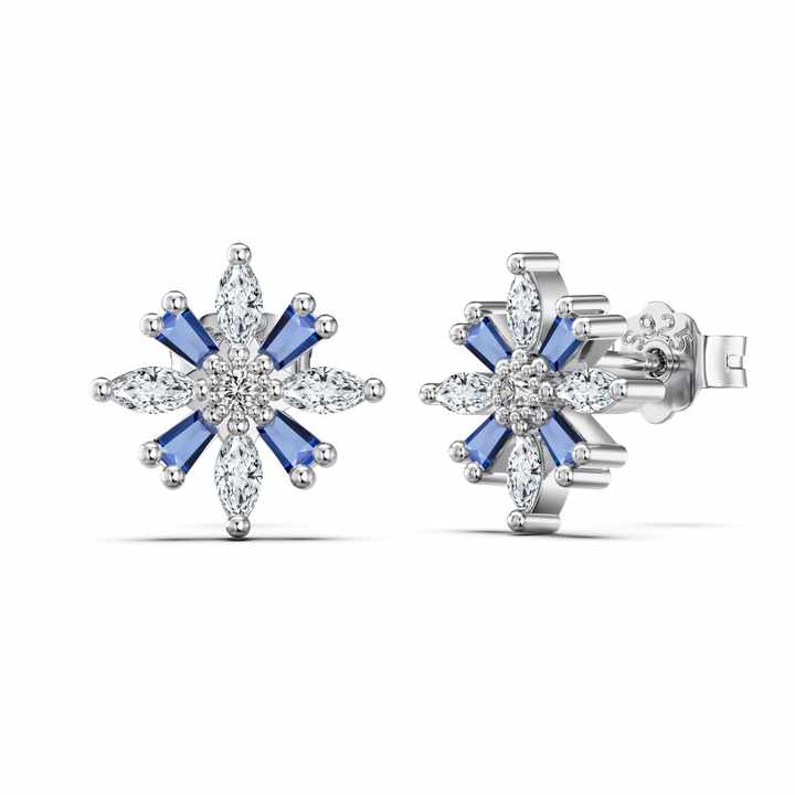Boucles d’Oreilles Flocon de Neige en Argent 925 & Zircon – Élégance Raffinée pour Femme