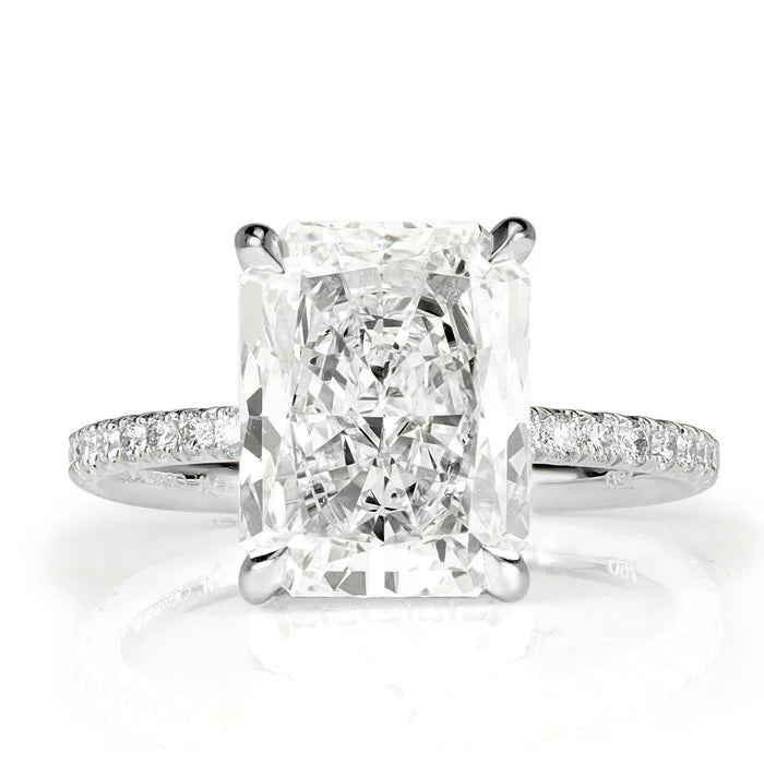 Solitaire Taille Radiant "Majesté" – Or 18K & Zirconium 8A