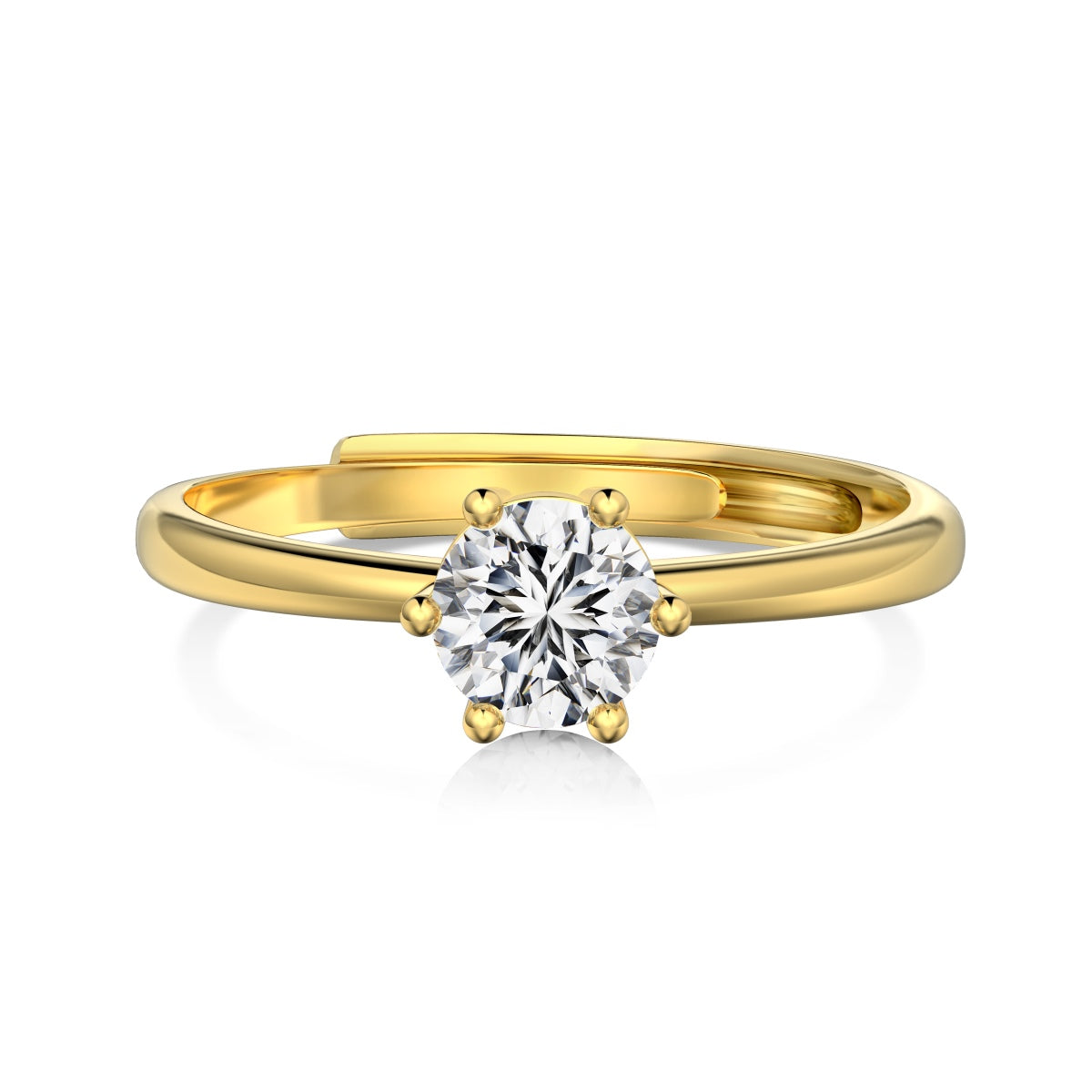 Bague solitaire de luxe en diamant – Couleur DEF, pureté exceptionnelle