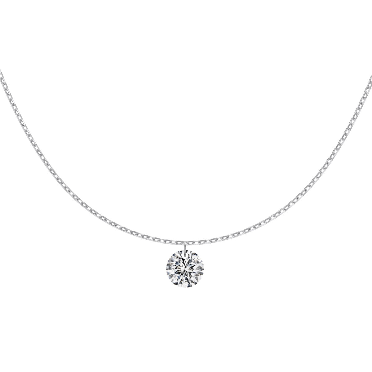 Collier en Argent 925  – Élégance féminine avec zircon scintillant