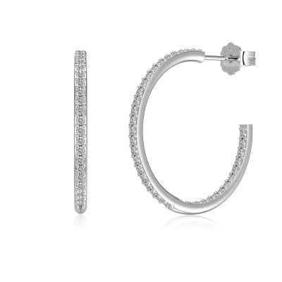 Éclat Infini – Créoles diamantées 18K