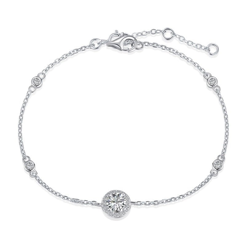 Bracelet Halo en argent massif
