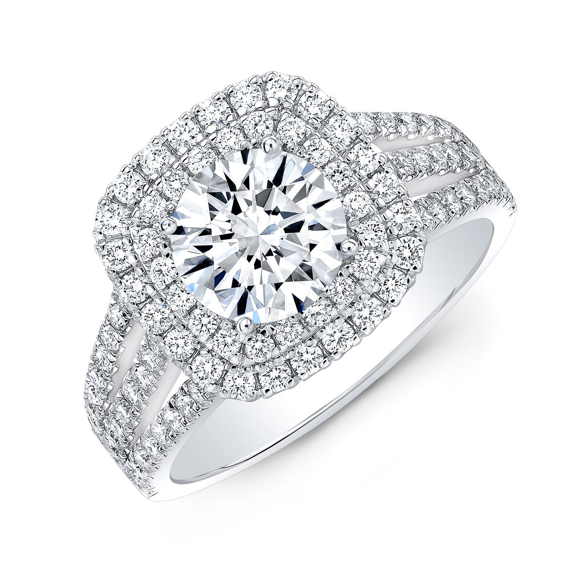 Ensemble Alliances "Étoile Céleste" – Bague de Fiançailles Halo Amovible et Alliances Pavées