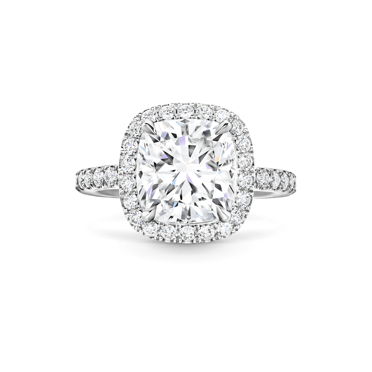 Bague "Éclat Impérial" – Halo Coussin & Solitaire de Luxe